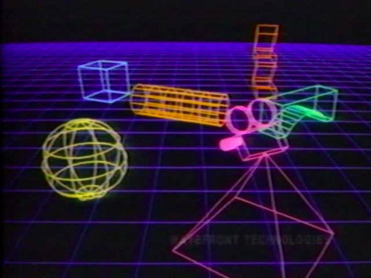 Early 1980s wireframe CGI graphics